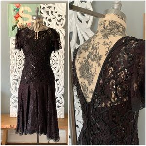 VTG HW collections | lace sequins dress size 8